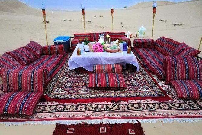 Abu Dhabi Private Desert Romantic Dune Dinner with Dune Bashing - Sandboarding, skiing, and the camp activities
