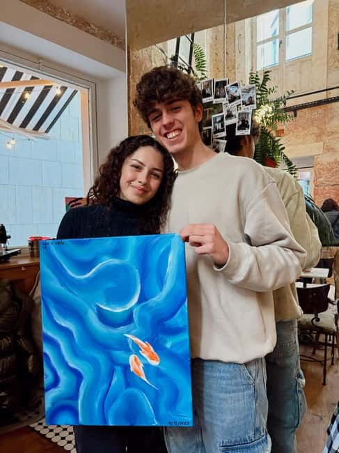 Alicante: Private Art Experience for Couples – Paint & Sip - A private art date at Café Bardin