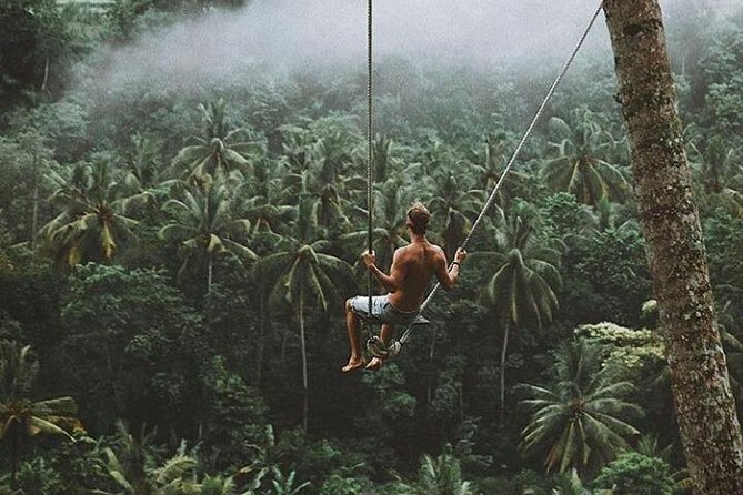 Bali romantic floating breakfast - jungle swing - monkey forest - Ubud art shop. - What this Bali day is really trying to do