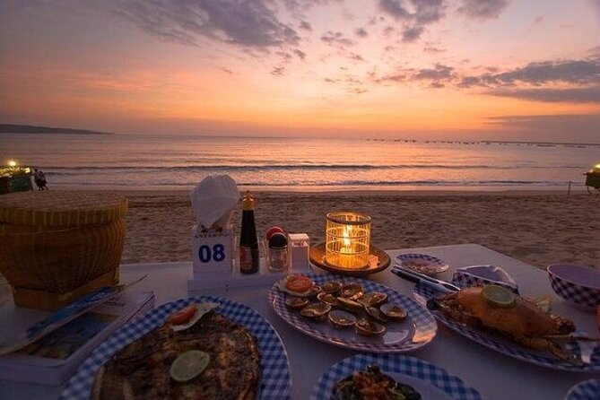Bali Romantic Seafood Dinner under sunset jimbaran Beach - Dinner on the sand at Jimbaran Beach