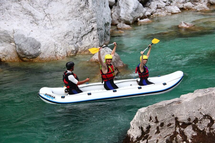 Bovec: Soča River Private Rafting Experience for Couples - Rapids, paddling, and mountain views
