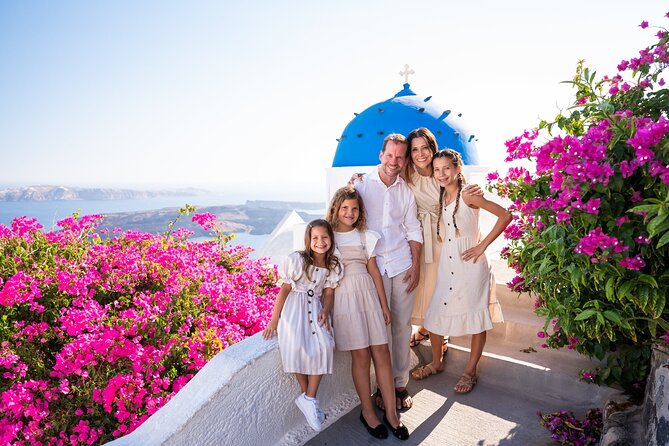 Couple and Family Photoshoot Experiece in Santorini - Stop two: white homes, blue domes, and sea views