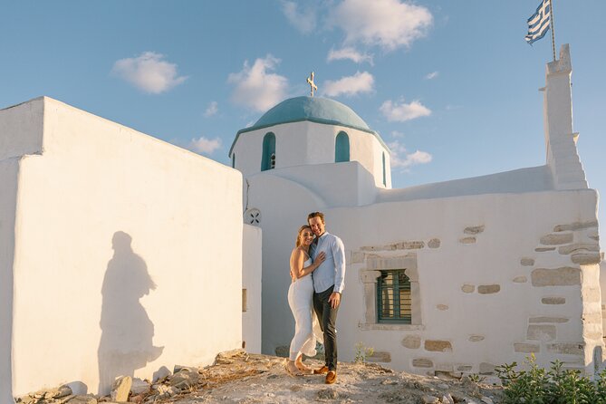 Couples or Family Private Photoshoot Sessions on Paros - Walking Parikia instead of posing in one place