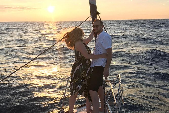 Experience Romantic Sunset Sailing on modern 36ft sail yacht from Zadar - The Sea Organ from the water