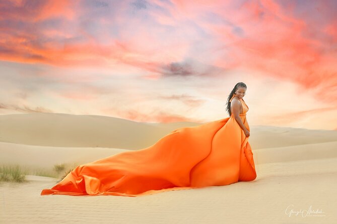 Flying Dress Photoshoot Dubai Solo, Couple and Group 3Hours - The flying dress and outfit change