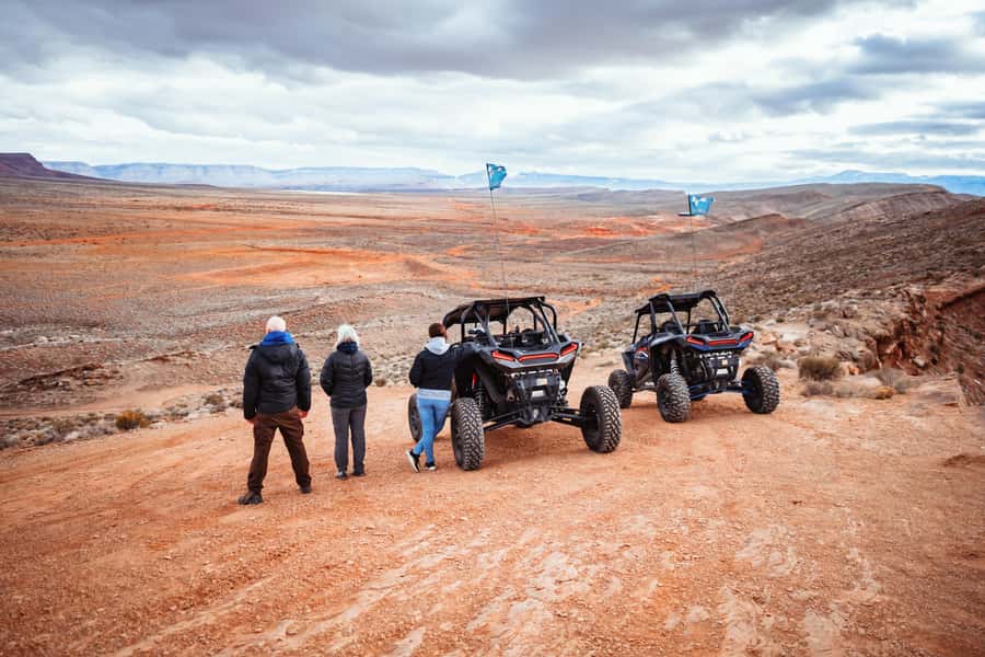 Greater Zion: Couples UTV Tour with Food - Safety briefing and gear before the ride