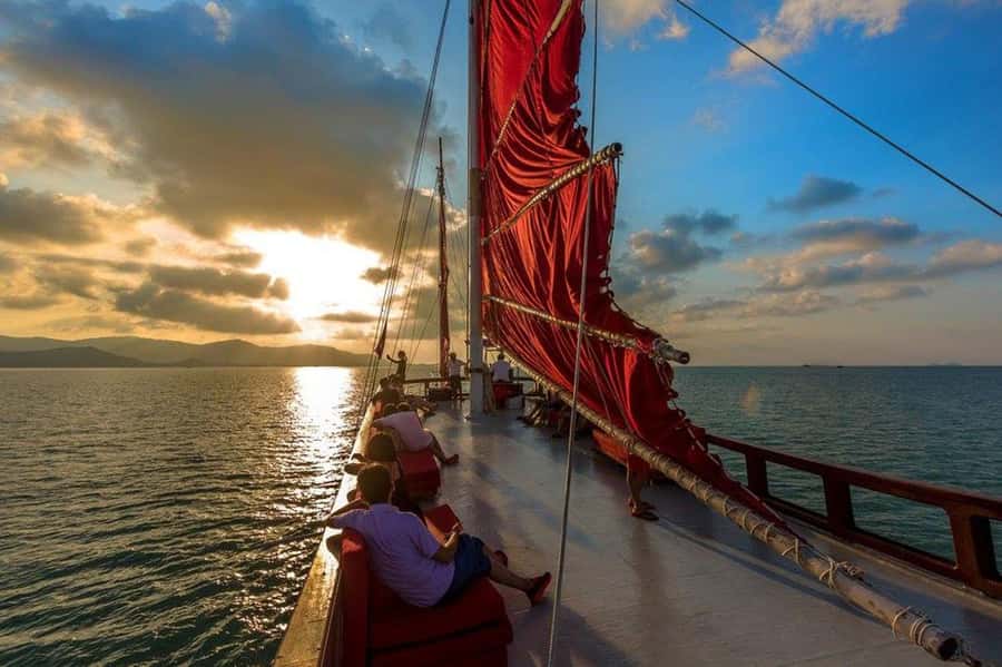 Koh Samui: Red Baron Romantic Sunset Dinner Cruise - A traditional junk yacht with a gentler pace