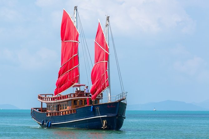 Koh Samui Romantic Sunset Cruise Tour By Red Baron Chinese Sailboat - Catching the sunset from the Gulf