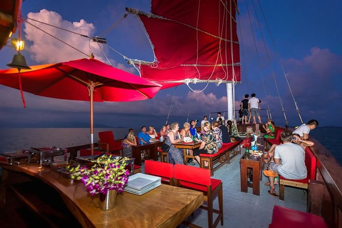 Koh Samui Romantic Sunset Cruise Tour By Red Baron Chinese Sailboat - Pickup from your hotel and the 4 pm start