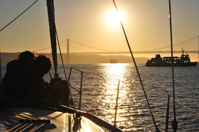 Lisbon Private Romantic 2h Cruise with sparkling wine-Day/Sunset - Leaving Doca de Belém and reaching the open river