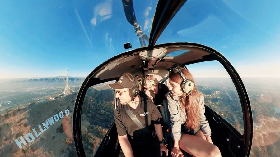 Los Angeles Helicopter Tour & Malibu Mountaintop Landing - From Burbank Airport to the Hollywood Sign