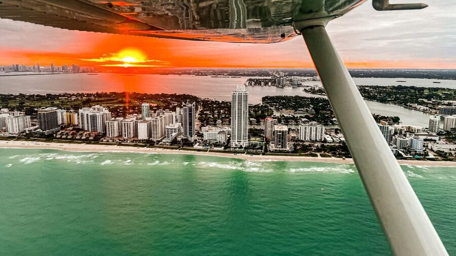 Miami Beach: Romantic Sunset Flight with Champagne - Key points worth knowing