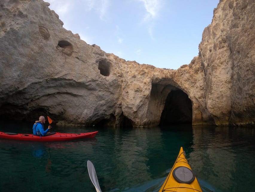 Milos: Romantic Semi Private Sunset Kayaking Tours - Watching sunset from the water
