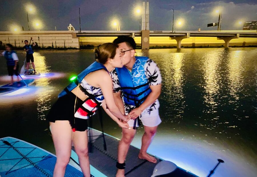 Orlando: Date Night LED Night Glow Tour with Sparkling Wine - Lake Ivanhoe’s three-part route