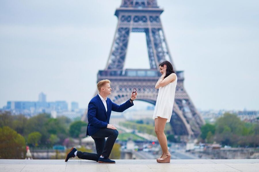 Paris: Romantic Photoshoot for Couples - The 75-minute Eiffel Tower photo stop