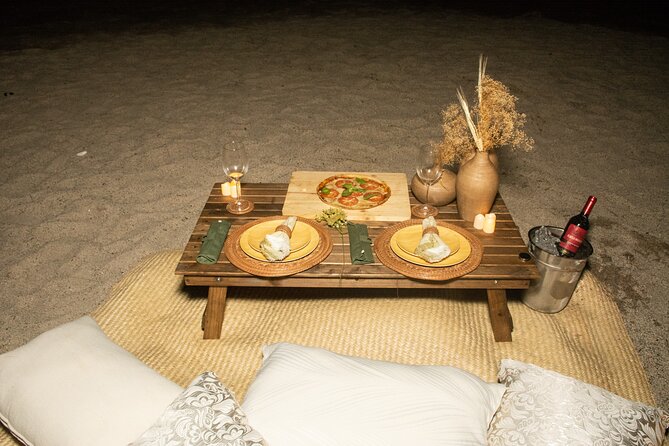 Picnic or Romantic Dinner on the Beach - The beach setup is the real centerpiece