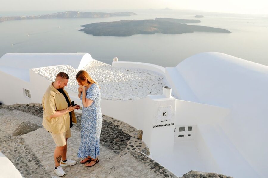 Proposal Photographer in Santorini - The Strongest Evidence From Max And Sophia