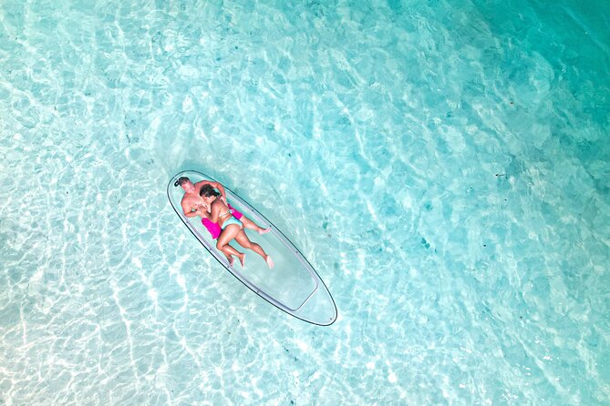 Romantic Clear Kayak Drone Photoshoot for Couples Turks & Caicos - What the drone sees from above