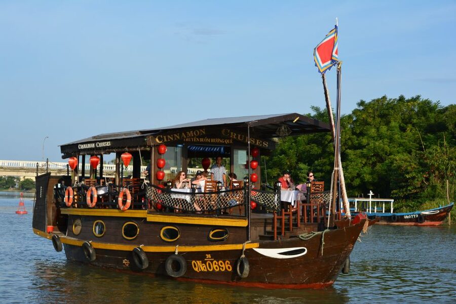 Romantic Sunset Dinner Cruise in Hoi An - A seafood dinner served at an easy pace