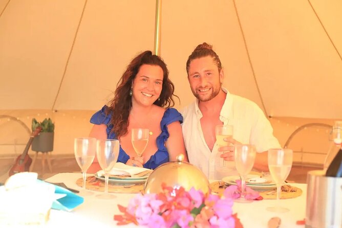 Romantic Sunset & Glamping Experience - Wine, appetizers, and dinner by the ocean
