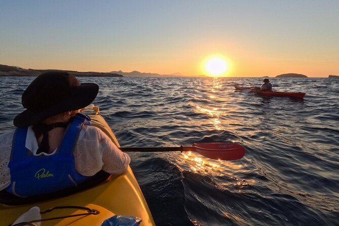 Romantic Sunset Kayaking Tour in Papafragas Cave, Milos - Paddling the Milos coast for two hours