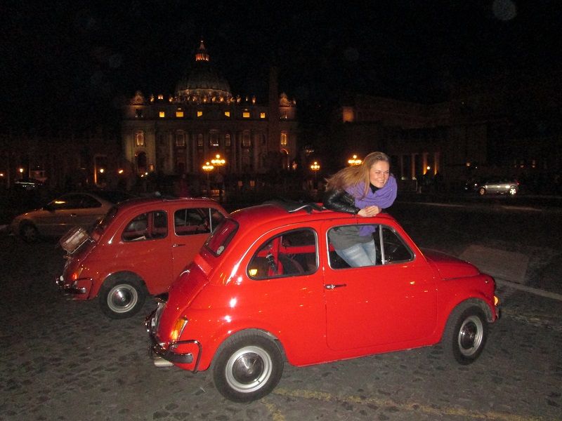 Rome: Romantic Night Tour by Classic Fiat 500 - Circus Maximus and the first taste of ancient Rome