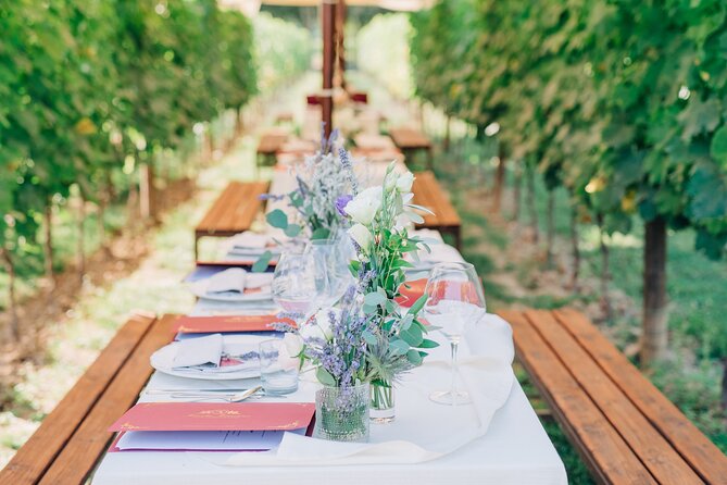San Gimignano Romantic Dinner in the Vineyards - A vineyard table with Tuscan views