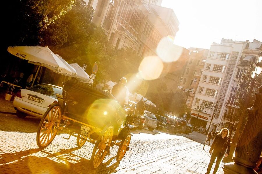 Seville: Authentic and Romantic Horse-Drawn Carriage Ride - Starting with pickup in central Seville