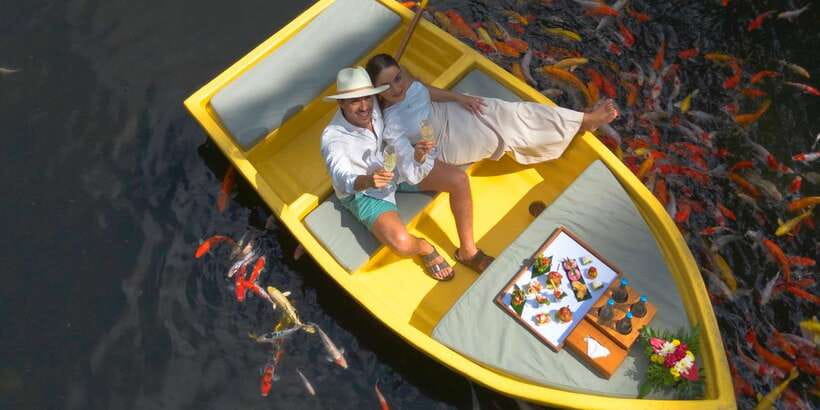 Ubud: The Original Koi Fish Yellow Boat Photo Moment - What the $93 price really buys