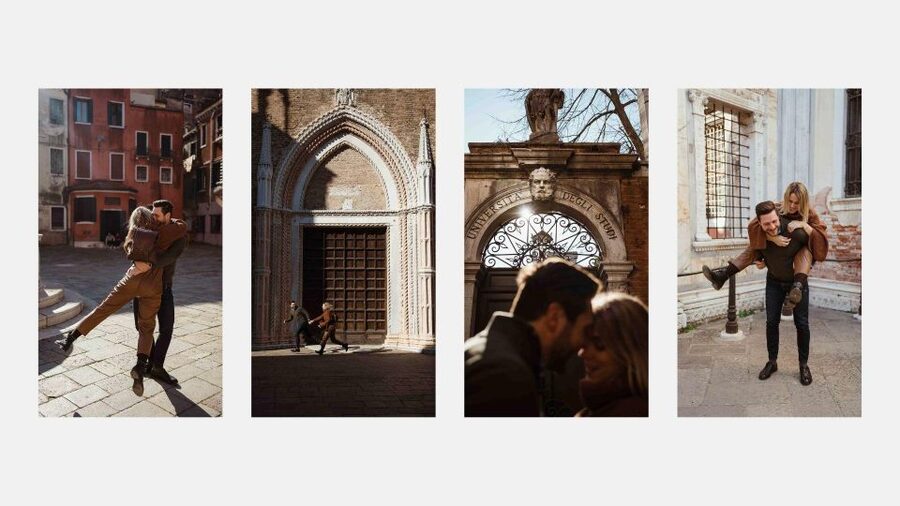 Venice: Elegant couple photos on your vacation - Editing, delivery, and what you receive