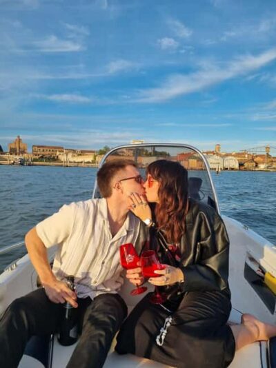 Romantic sunset cruise on the Venice lagoon